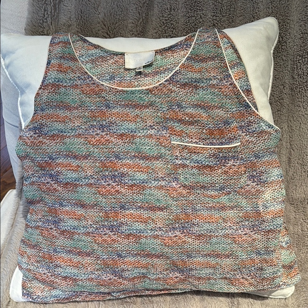 Wilfred Colorful Knit Tank Top 100% silk